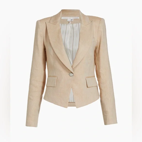 VERONICA BEARD Pantsuit Hosanna Linen Dickey Jacket Aubrie Pants 10 Blazer Suit - Picture 6 of 16